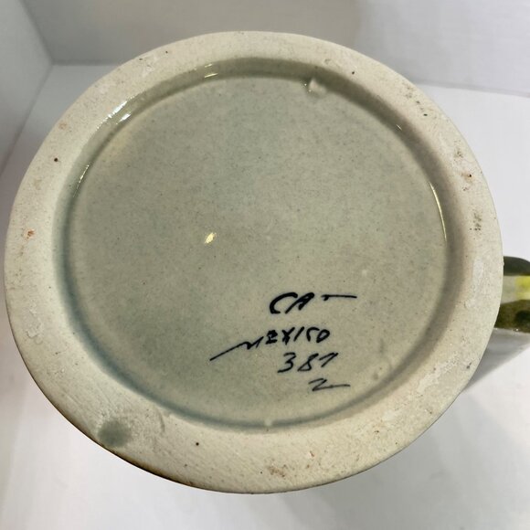 Vintage Hand Painted Mexican Mug Signed and Numbered - Picture 7 of 10